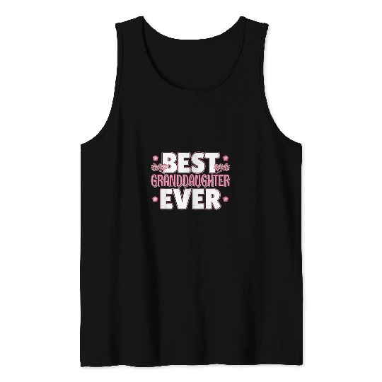 Kids bests Granddaughter Ever Pink Flower Tank Tops