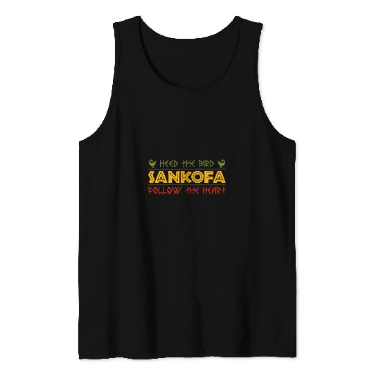 Sankofa Symbol Adinkra Ghana Black History Juneteenth Tank Tops