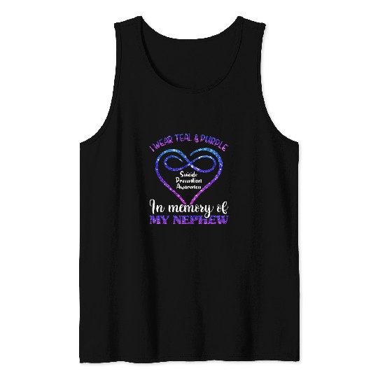 suicides Prevention s Teal Purple In Memory Of Nephew Tank Tops
