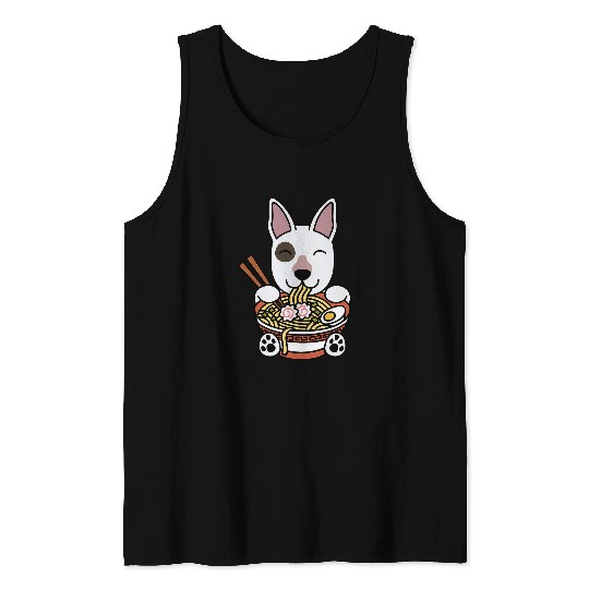 Ramen Noodles English Bull Terrier Dog Tank Tops
