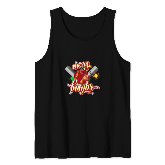 Cherry Bombs Logo Softball Parents Glendora Gear Tank Tops