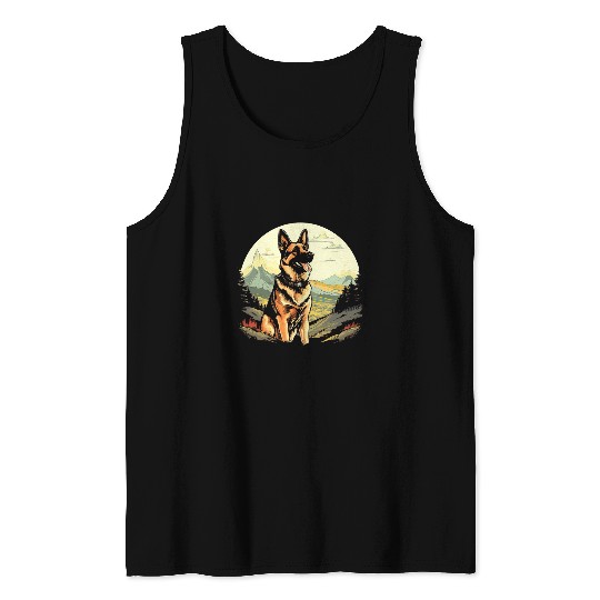 German Shepherd vintages Style 1 Tank Tops