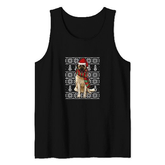 Discover Santa Hat xmass Anatolian Shepherd Dog Ugly Christmas Tank Tops
