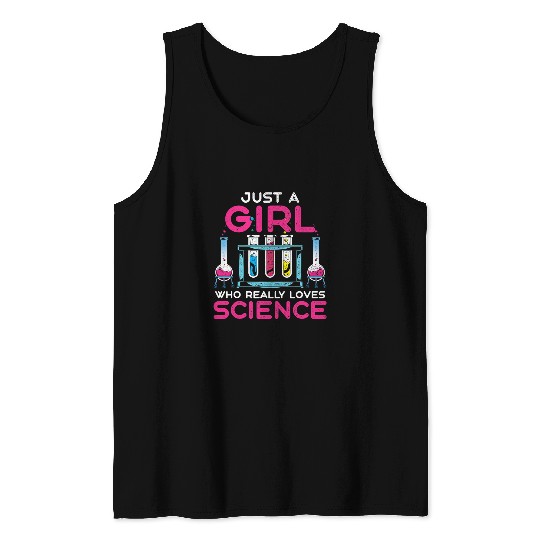 Scientist Women Girls Chemistry Laboratory Chemist Science Tank Tops