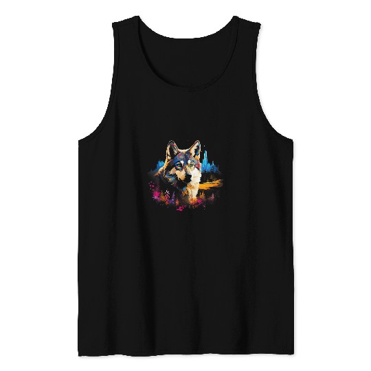 Siberian Husky Forest Dog Lover Husky 1 Tank Tops
