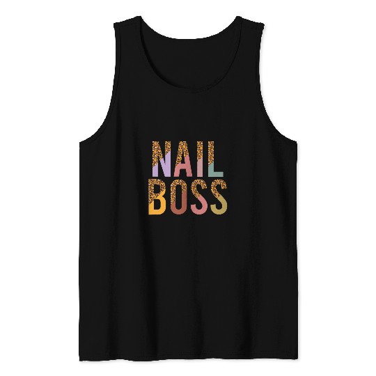 Nail Boss Leopard Print 1 Tank Tops