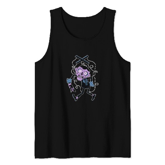 Puppet Doll Monster Cute Creepy Halloween Design Tank Tops
