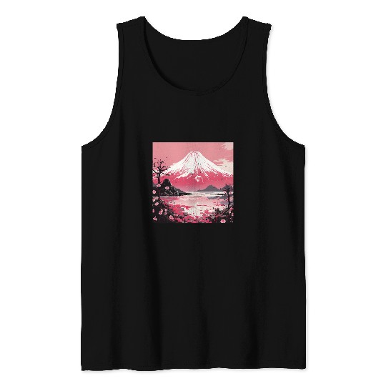 Nihons Blossom Peaks Waterfall Symphonys Twilight Ballet Tank Tops