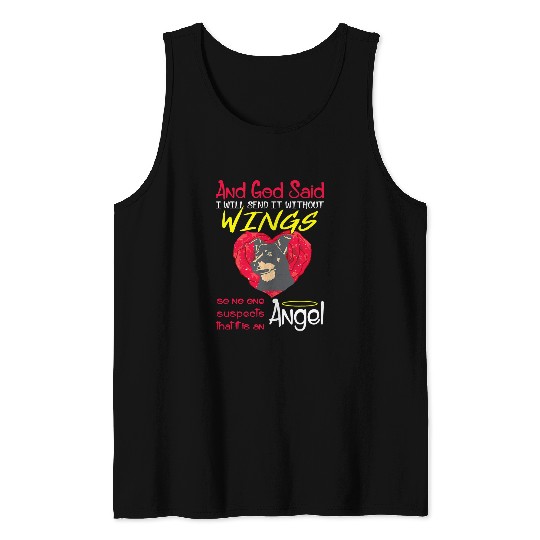 Lancashire Heeler Angel Without Wings Gift Tank Tops