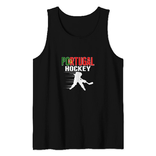 Portugal Ice Hockey Fans Jersey Support Portuguese Hockey 4 Tank Tops