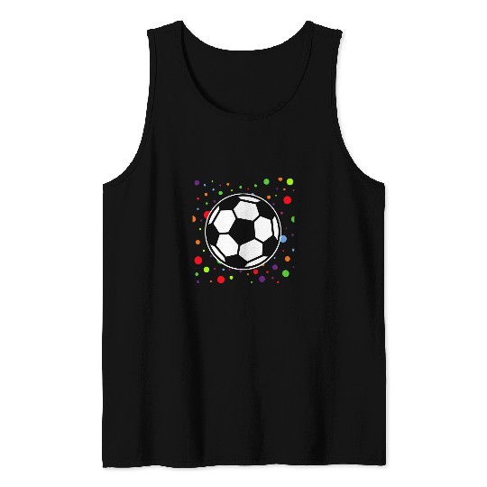 Soccer Ball Spotty Dot Colored Spot Dotted Tank Tops