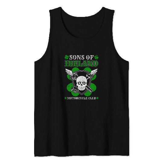 Sons of Ireland Motorcycle Club St  Patricks Day 21 Tank Tops