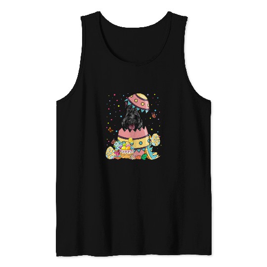 Scottish Terrier Easter Bunny Ears Easter Egg Basket Stuffer Tank Tops