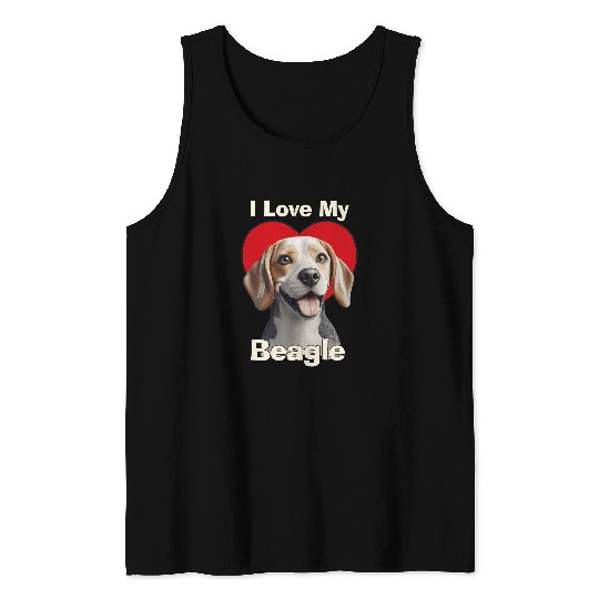 I Love My Beagle Puppy Dog Tank Tops
