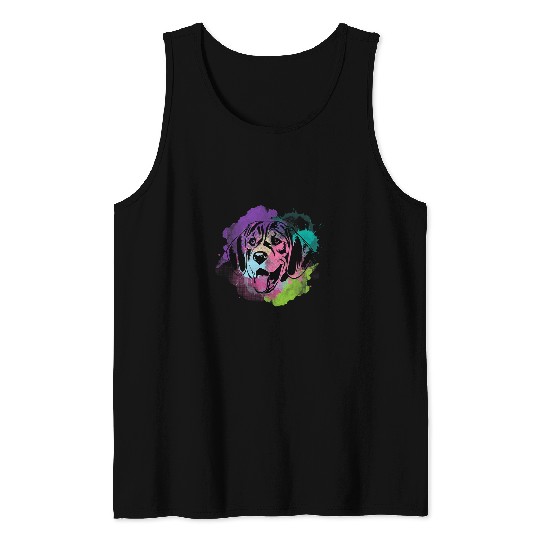 Splash Art Beagle I Dog Lover I Beagle Tank Tops