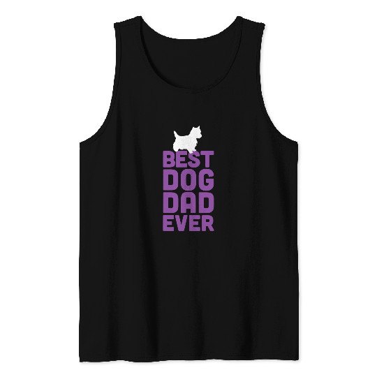 West Highland Terrier Gift Westie Gift bests Dog Dad Ever Tank Tops