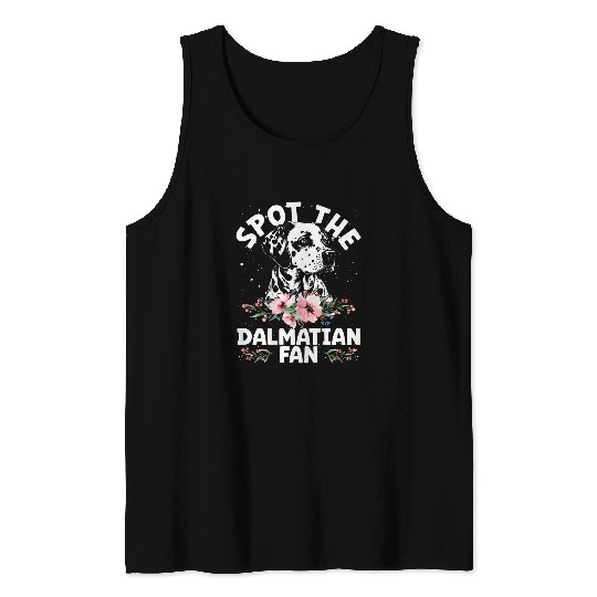 Spot The Dalmatian Fan Dalmatian Lovers Backprint Tank Tops