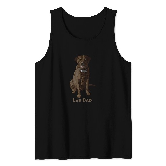 Lab Dad Chocolate Labrador Retriever Dog Lover Gift Tank Tops