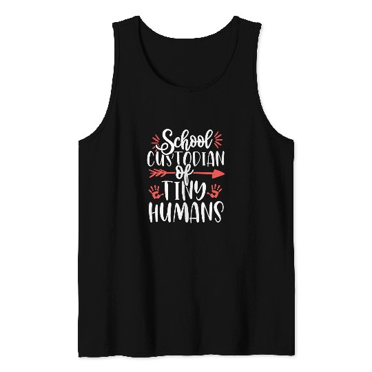 School Custodian Janitor Cleaning Staff Appreciation Tank Tops