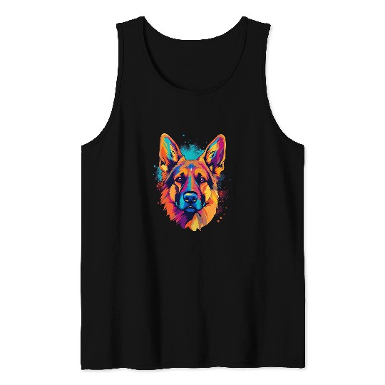 German Shepherd Men Women Kids 10 Tank Tops
