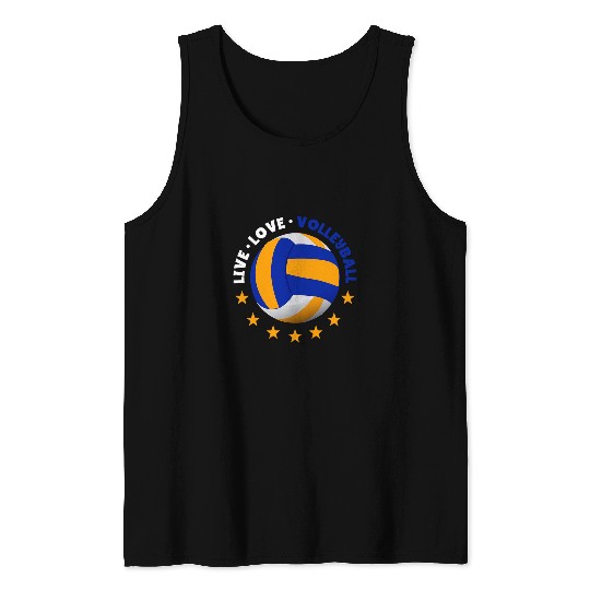 Live Love Volleyball Ball Player Team Coach Tank Tops