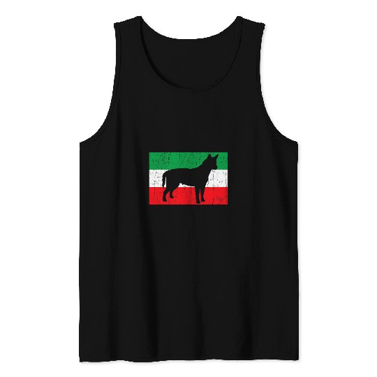 Italian Australian Cattle Dog Italy Flag Red Blue Heeler Tank Tops