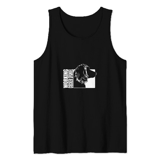 Proud Working Cocker Spaniel profile dog mom funny dog Tank Tops