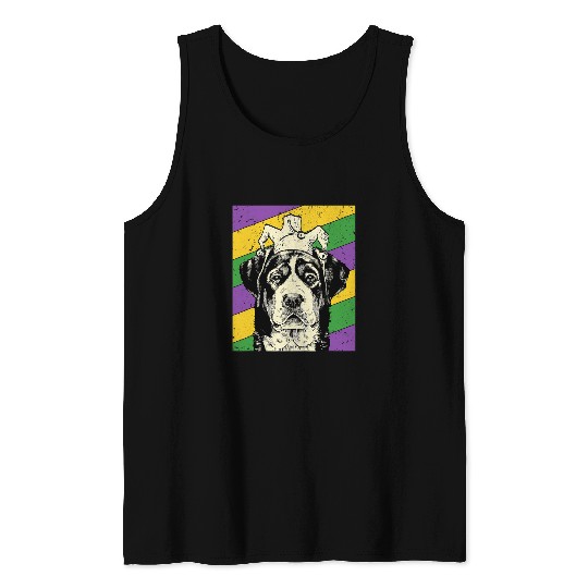 Swissy Jester Funny Mardi Gras Dog Mom or Dad Tank Tops