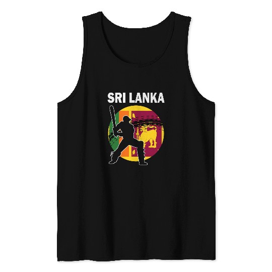 Sri lanka Cricket Sri lankan Flag Cricket Player Tank Tops