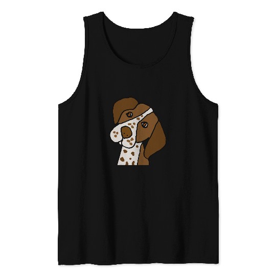 Smileteespetsa Cute German Shorthaired Pointer Dog Face Tank Tops