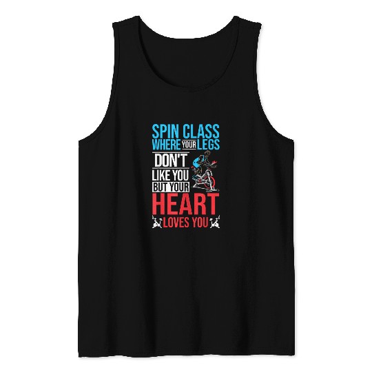 Spin Cycle Biker Indoor Cycling Fitness Exercise Spin Class 3 Tank Tops