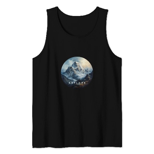 Summit Serenity Hiking Mountain Climbing Exploration Tank Tops
