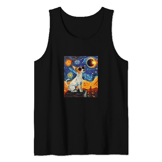 Total Solar Eclipse Toy Fox Terrier Dog 1 Tank Tops