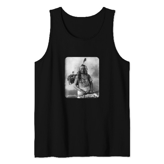 Native American Indian Warrior Historic Aged Original Print Tank Tops