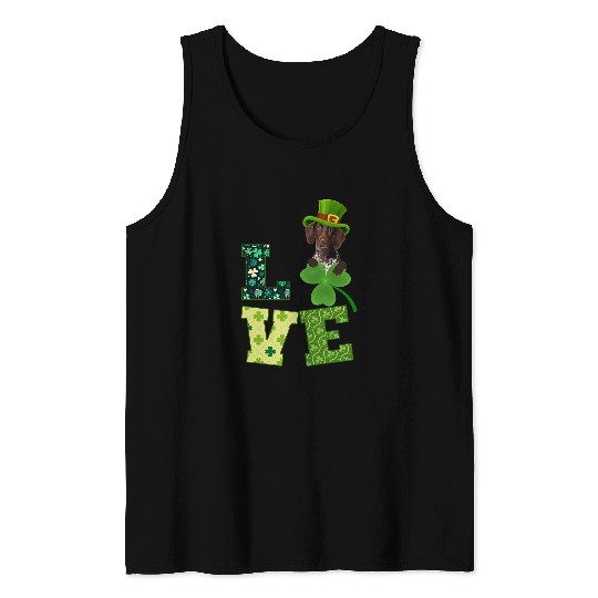 German Shorthaired Pointer Dog St  Patricks Day Funny Irish Tank Tops