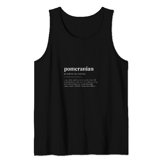 pomeranian Definition Dictionary Design Tank Tops