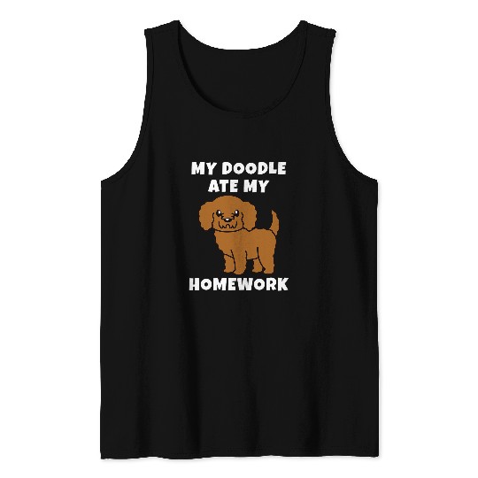 My Goldendoodle Ate My Homework Dog Tank Tops