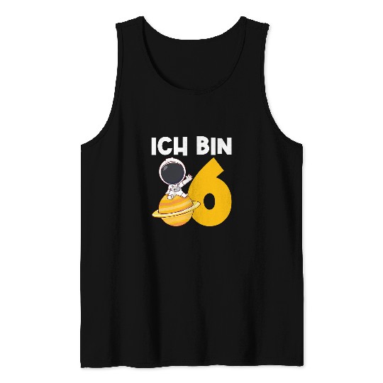 Discover Ich bin 6 6 Geburtstag Astronaut Tank Tops