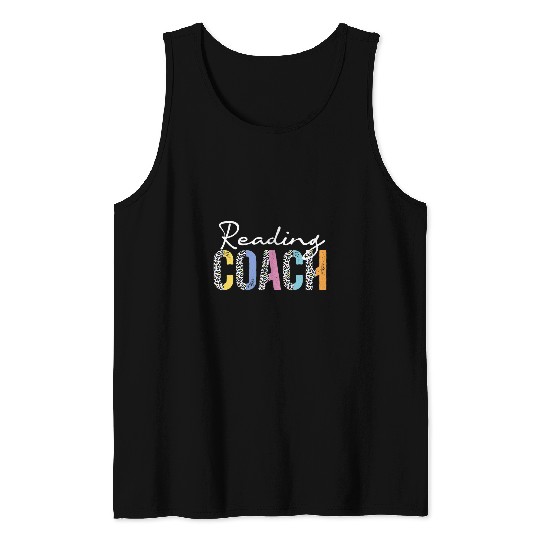 Leopard Reading Specialist Back To School Reading Coach Tank Tops