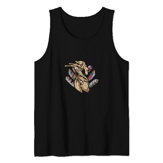 Native Pride Indigenous Indian Feathers Native American Tank Tops