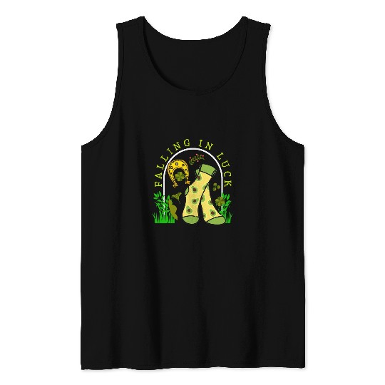 St  Patricks Day Falling In Luck Horse Shoe Socks nurses Tee Tank Tops