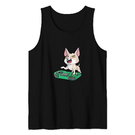 Kids Chihuahua Gamer Gaming Videogames Kawaii Gift Tank Tops