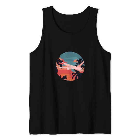 Aviation Fathers Day Pilot Dad Airplane Husband Travel 53 Tank Tops