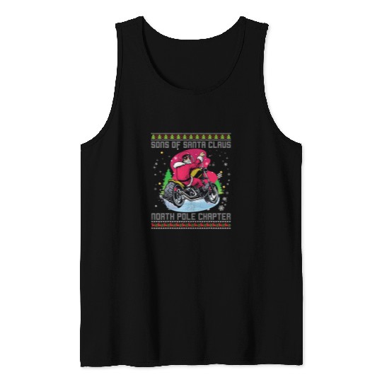son of santa claus north pole chapter motocross motorcycle Tank Tops