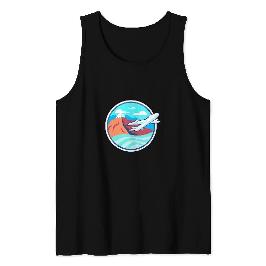 Aviation Fathers Day Pilot Dad Airplane Husband Travel 65 Tank Tops