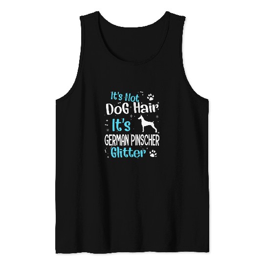 Its Not Dog Hair Its German Pinscher Glitter Tank Tops