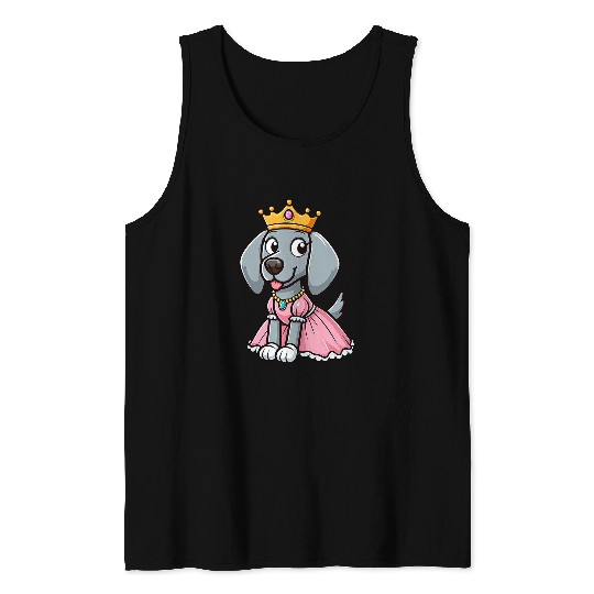 Weimaraner Princess Funny Dog Royalty Tank Tops