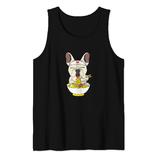 Ramen Cream French Bulldog Dog Tank Tops