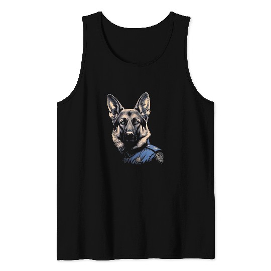 German Shepherd vintages Style 12 Tank Tops