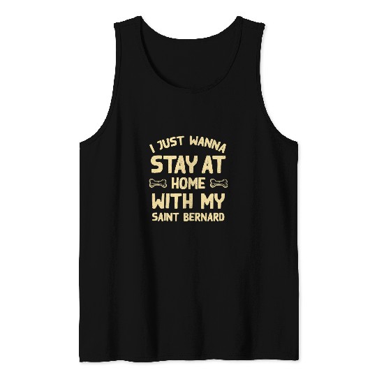 Stay homes with My Border Collie Funny Dog Dad Humor Fur Dad Tank Tops